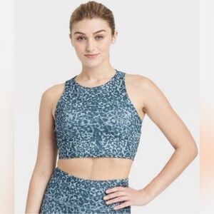 JoyLab Gray Leopard Print Top